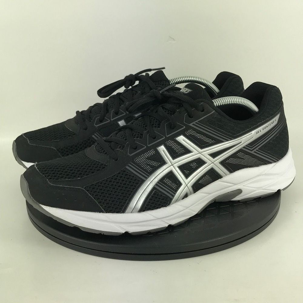 Asics Gel-Contend 4 Black/White Athletic Running Shoes T716N Men's Size 11.5 4E